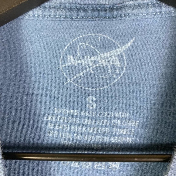 NASA Space Station Shirt International Size Small Adult Unisex Blue Graphic Tee - Picture 3 of 9